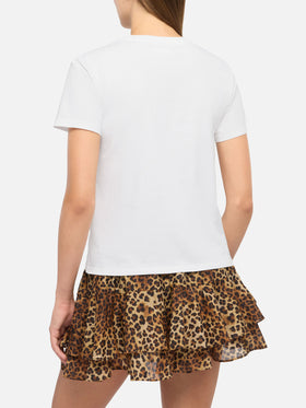 Emilie cotton t-shirt with Sesso e Sambarth embroidery