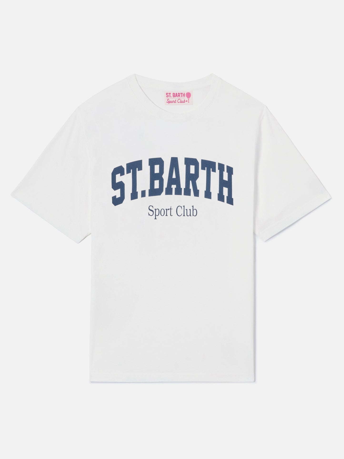 Weißes Emilie T-Shirt mit Sport Club-Print