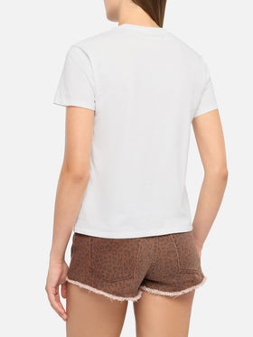 Emilie cotton t-shirt with St. Barth habituè embroidery