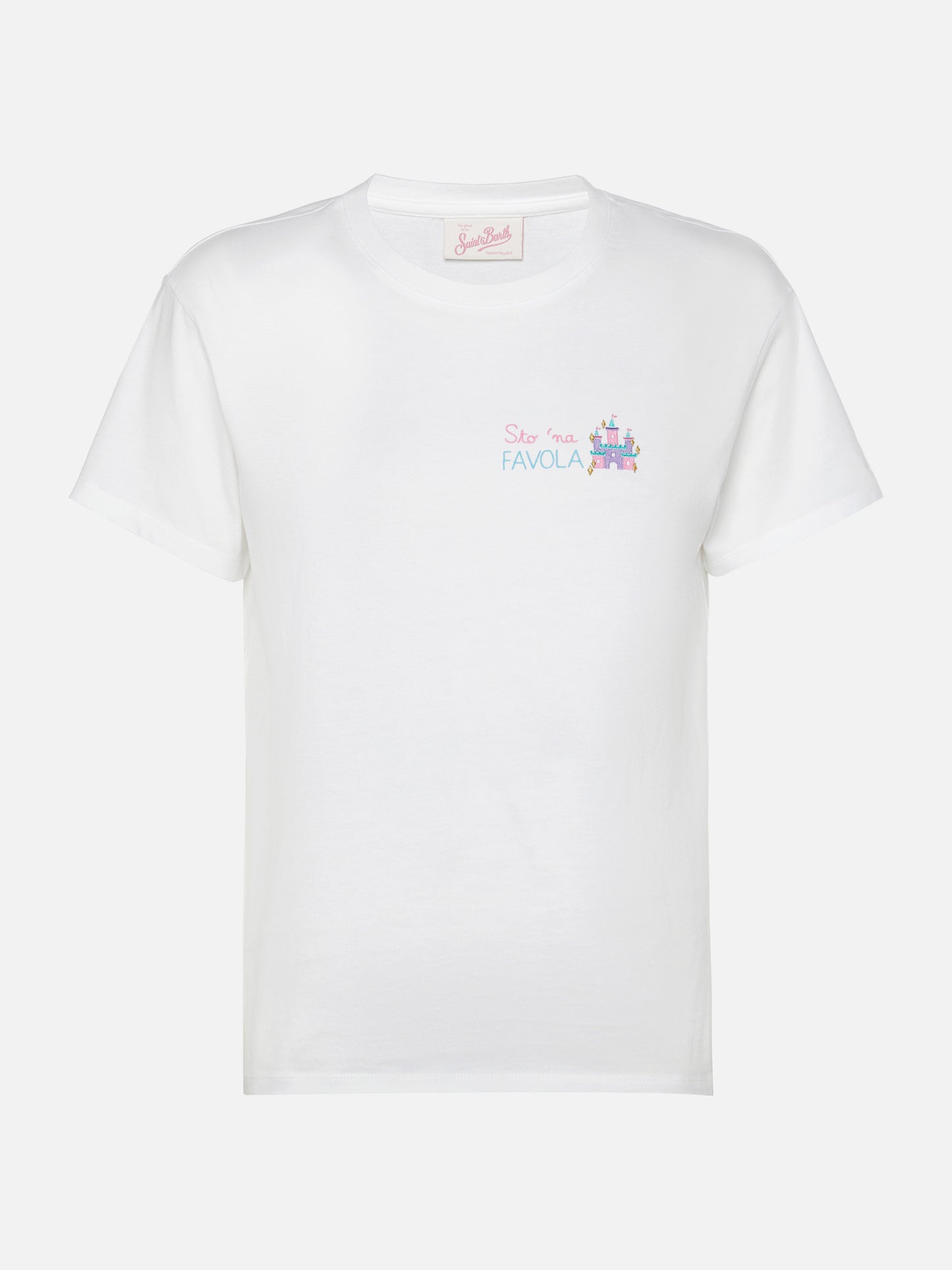 Emilie t-shirt in cotone con ricamo Sto 'na favola
