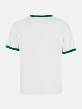 Woman cotton jersey crewneck t-shirt Emilie with terry details - MC2 Saint Barth