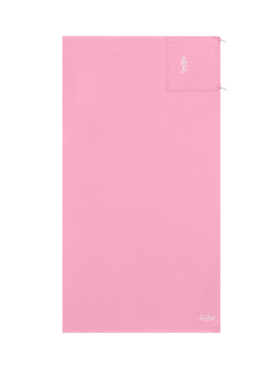 Pink honeycomb cotton FoutaSac beach towel - MC2 Saint Barth