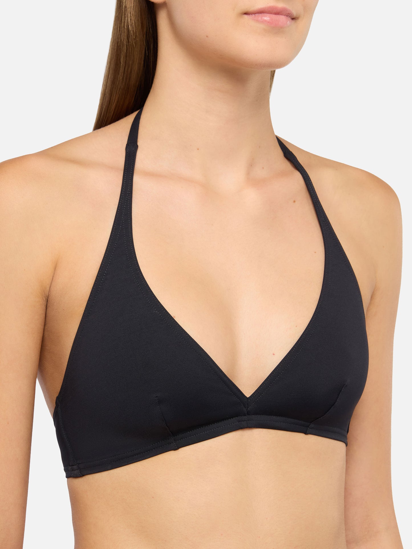 Marielle slip mare classico color nero - Gaia top bralette triangolo nero