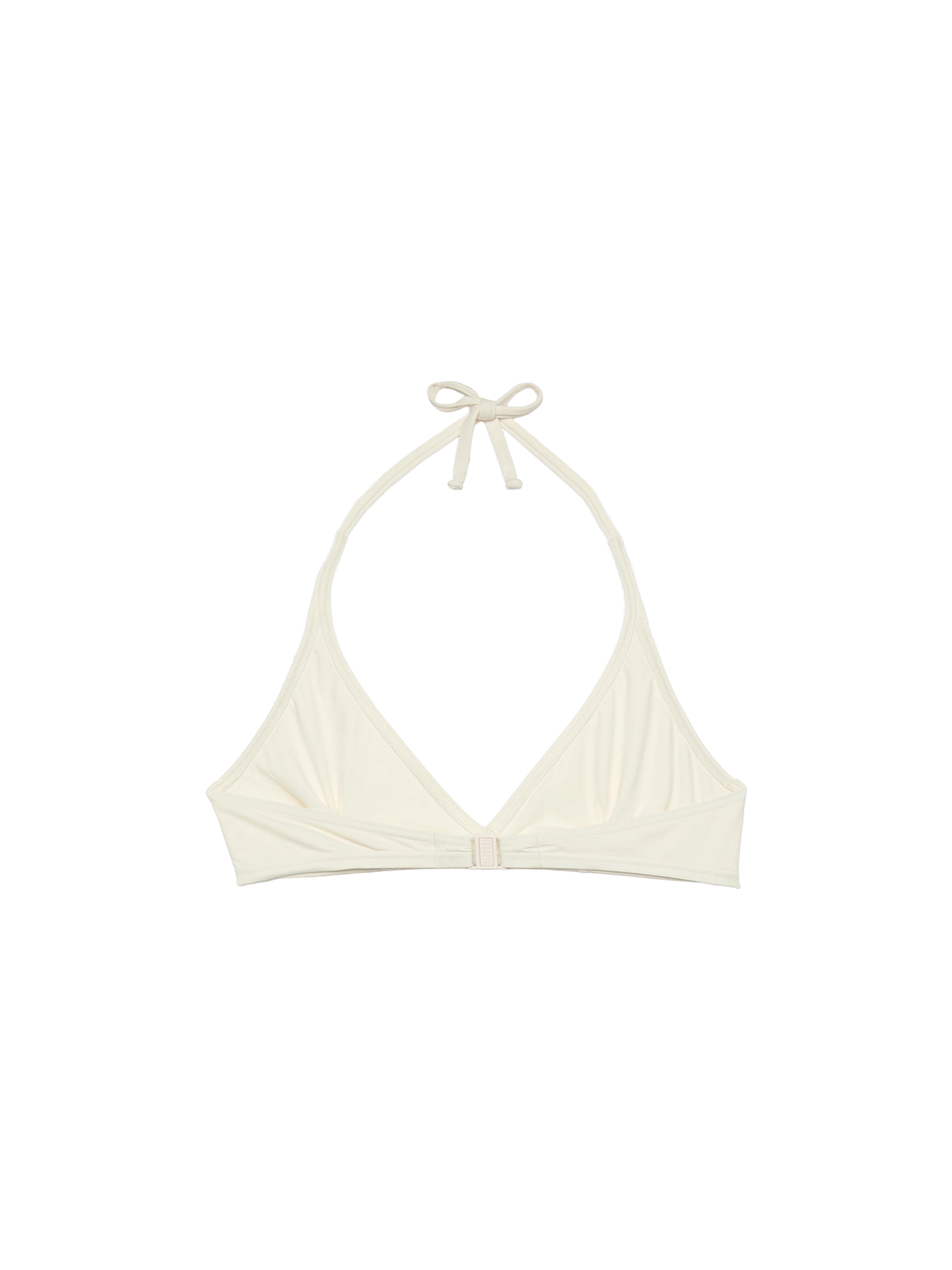 Gaia cream triangle bralette top - MC2 Saint Barth