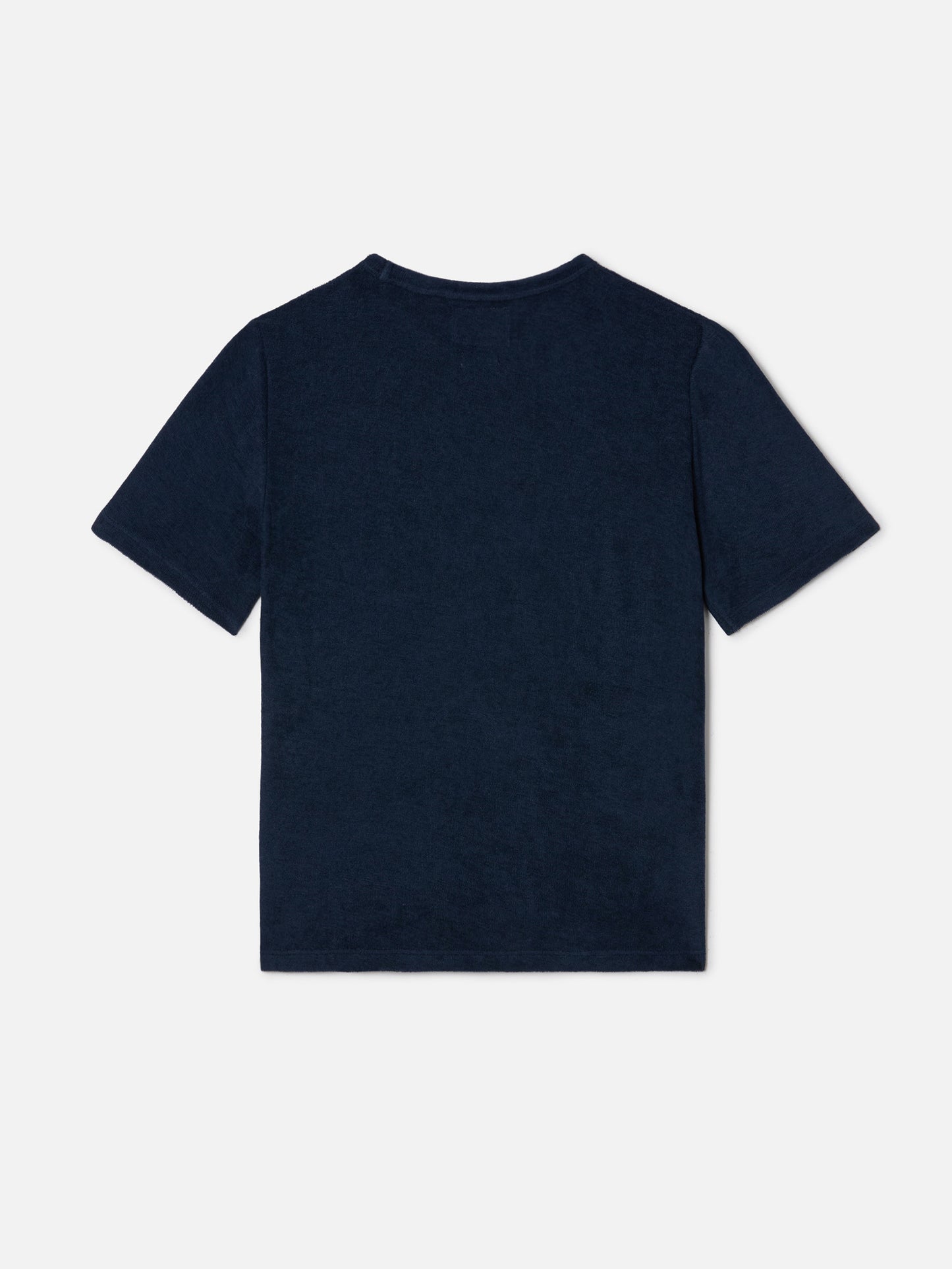 Navy blue Gary Jr t-shirt in terry-effect fabric with embroidered logo