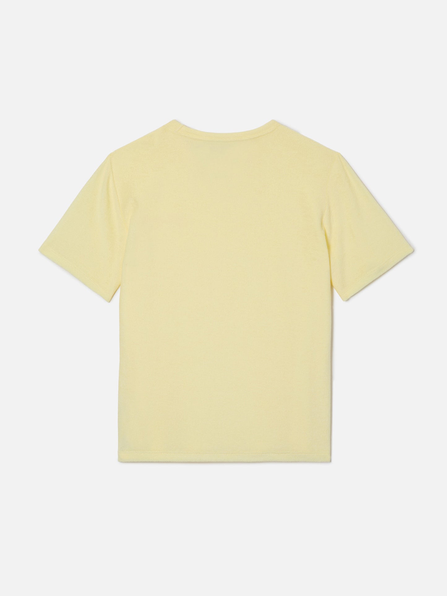 T-shirt Gary Jr in tessuto effetto spugna giallo con logo ricamato