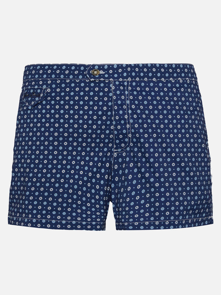 Harrys fitted cut swim shorts with flower tie print - MC2 Saint Barth