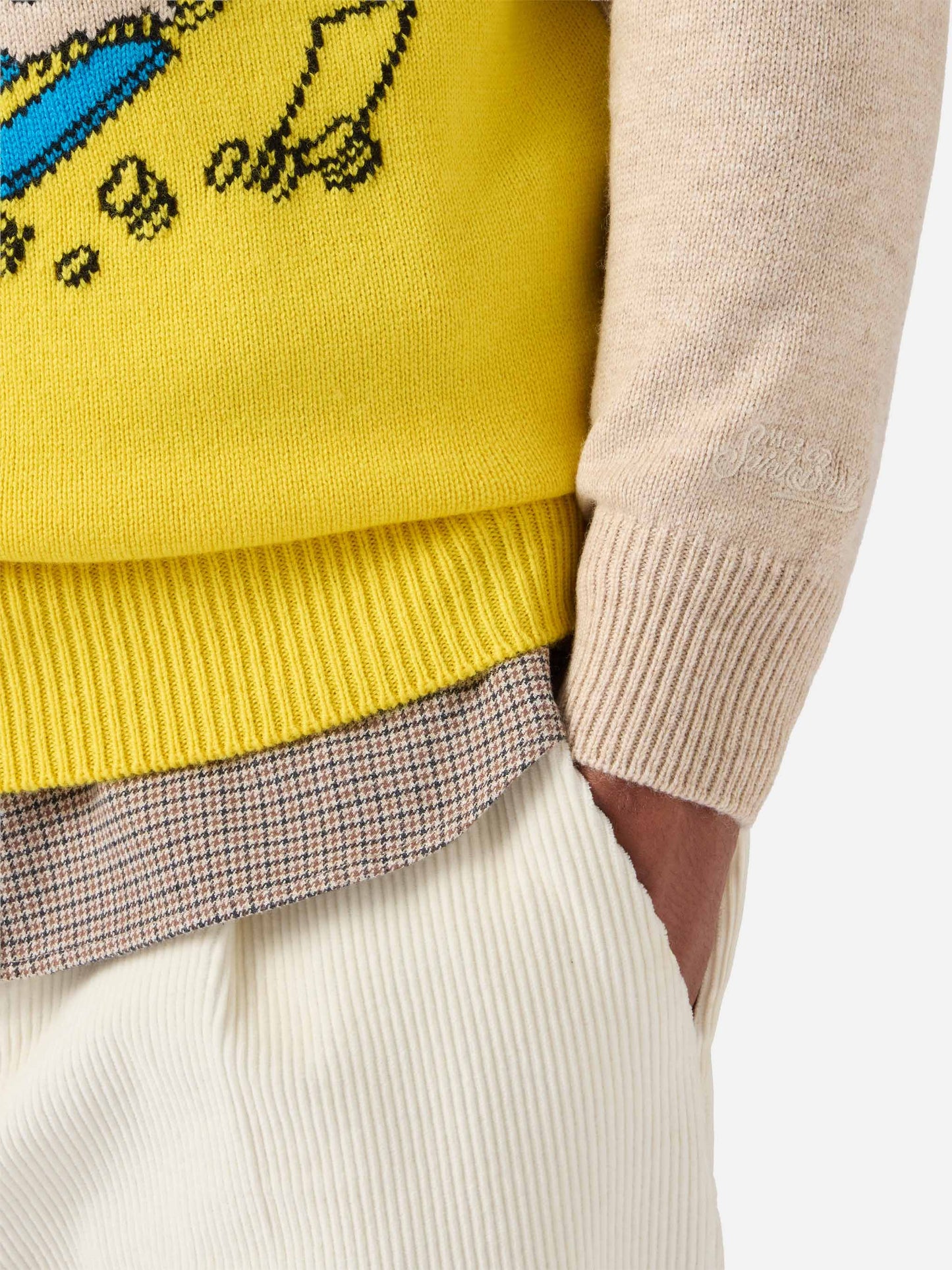 Heron sweater in beige with Uncle Scrooge Courchevel jacquard | DISNEY SPECIAL EDITION