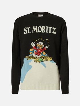 Heron sweater in black with Uncle Scrooge St. Moritz jacquard | DISNEY SPECIAL EDITION