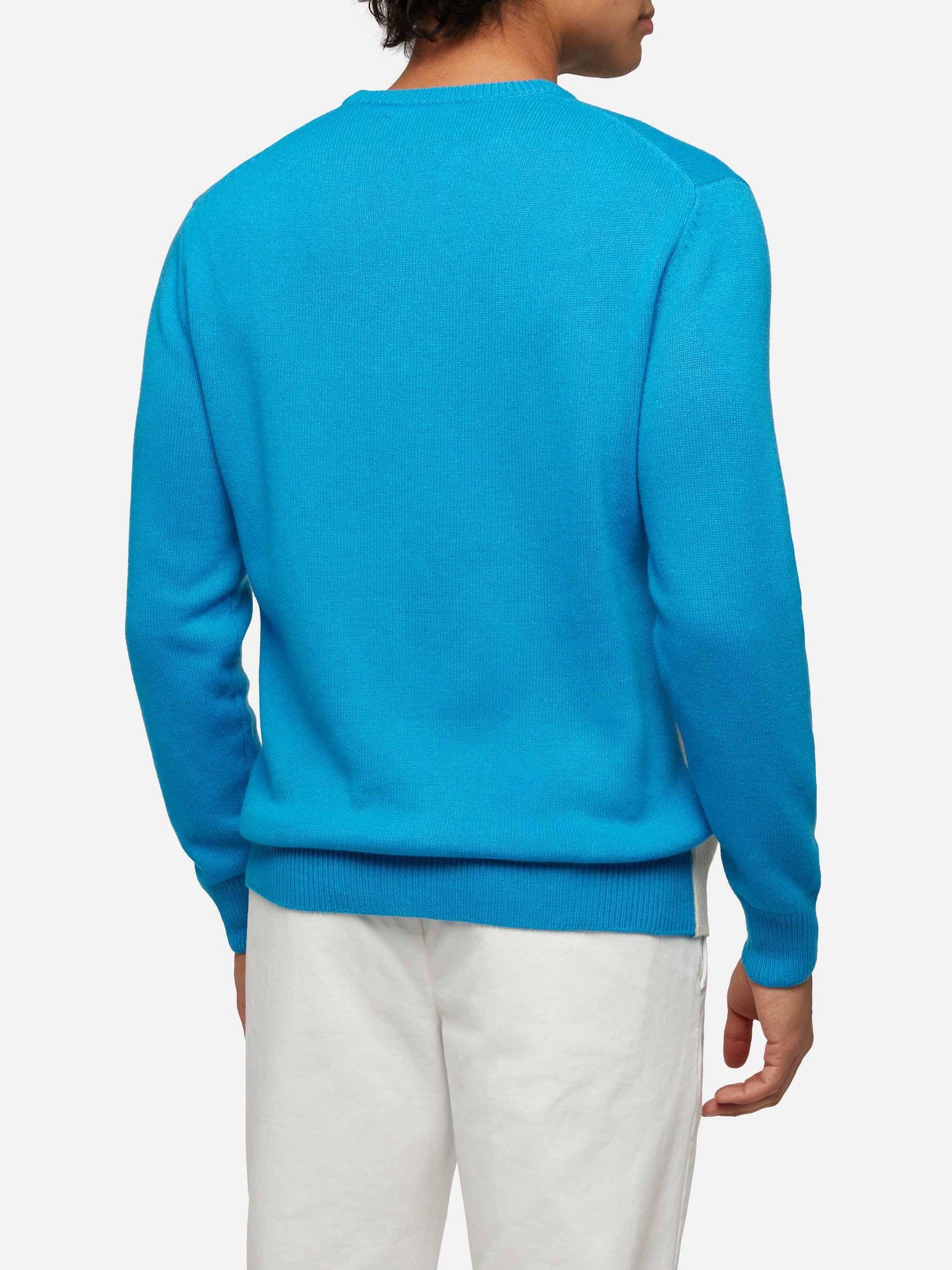 Crewneck sweater Heron with Courma postcard jacquard - MC2 Saint Barth