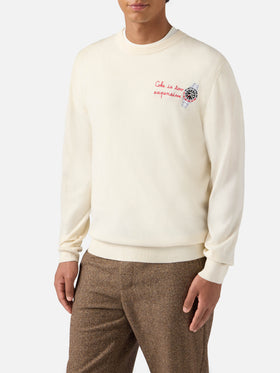 Crewneck sweater Heron Light with Coke is too expensive embroidery