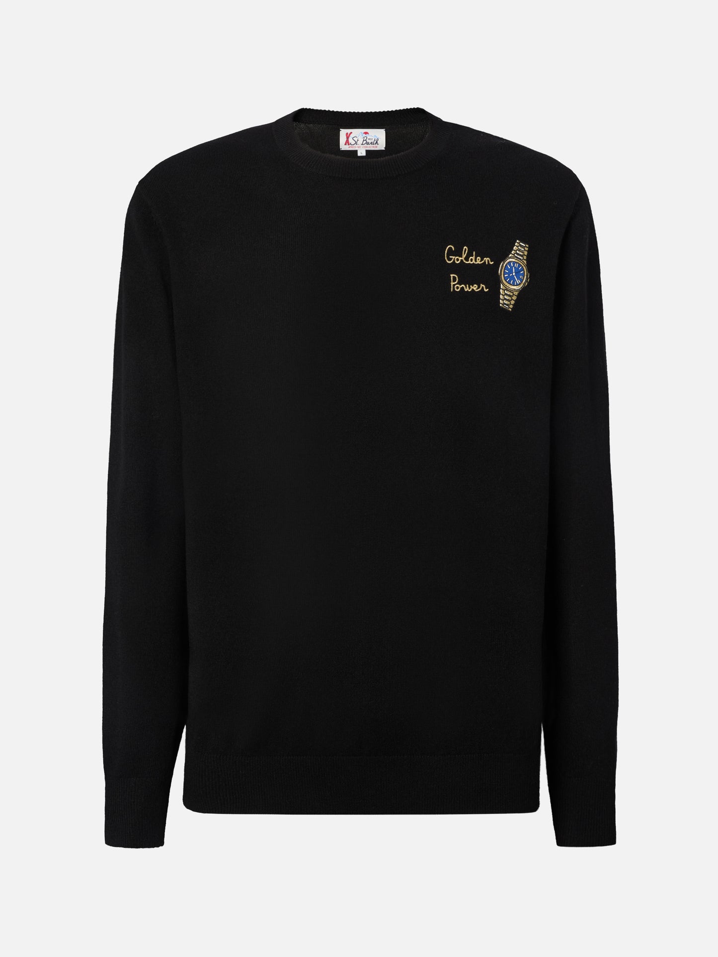 Maglione a girocollo Heron Light con ricamo Golden Power