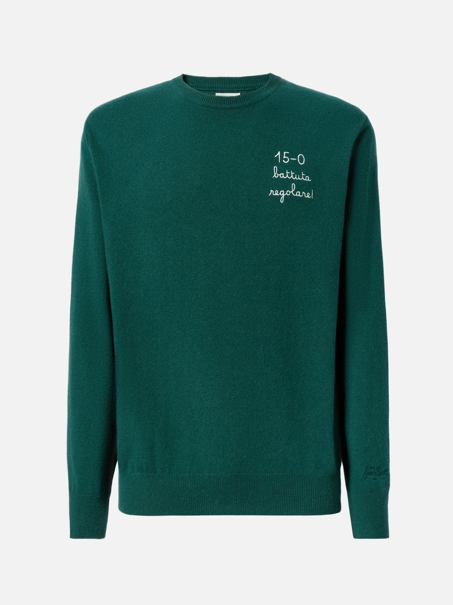 Crewneck sweater Heron Light with 15/0 battuta regolare! embroidery | VACANZE DI NATALE SPECIAL EDITION