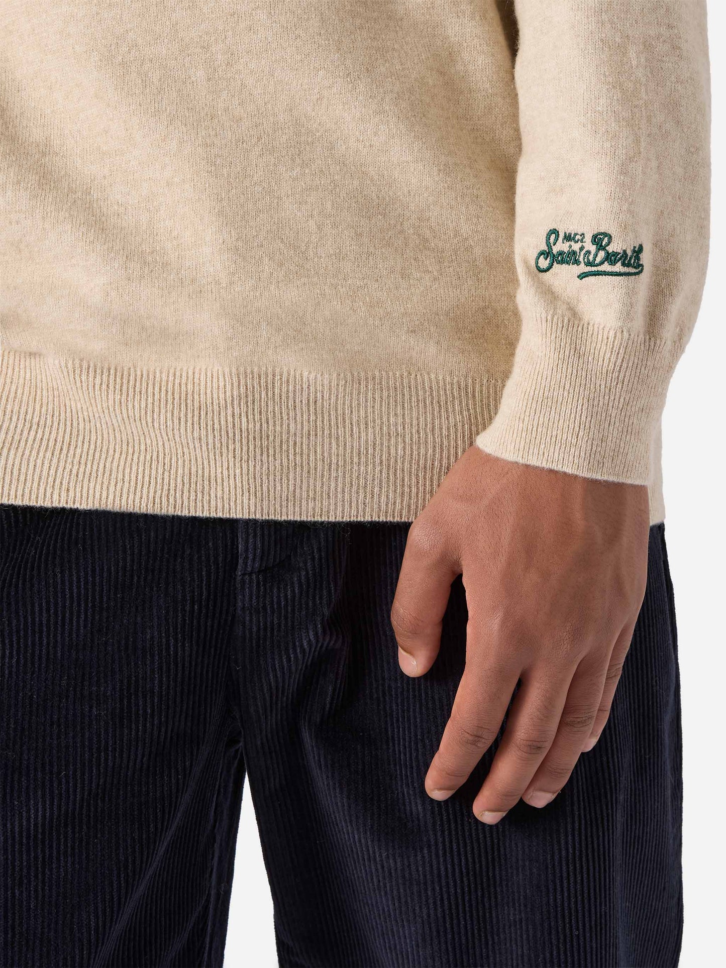 Crewneck sweater Heron Light with 19 gradi. Praticamente Marocco in primavera! embroidery | YUPPIES SPECIAL EDITION