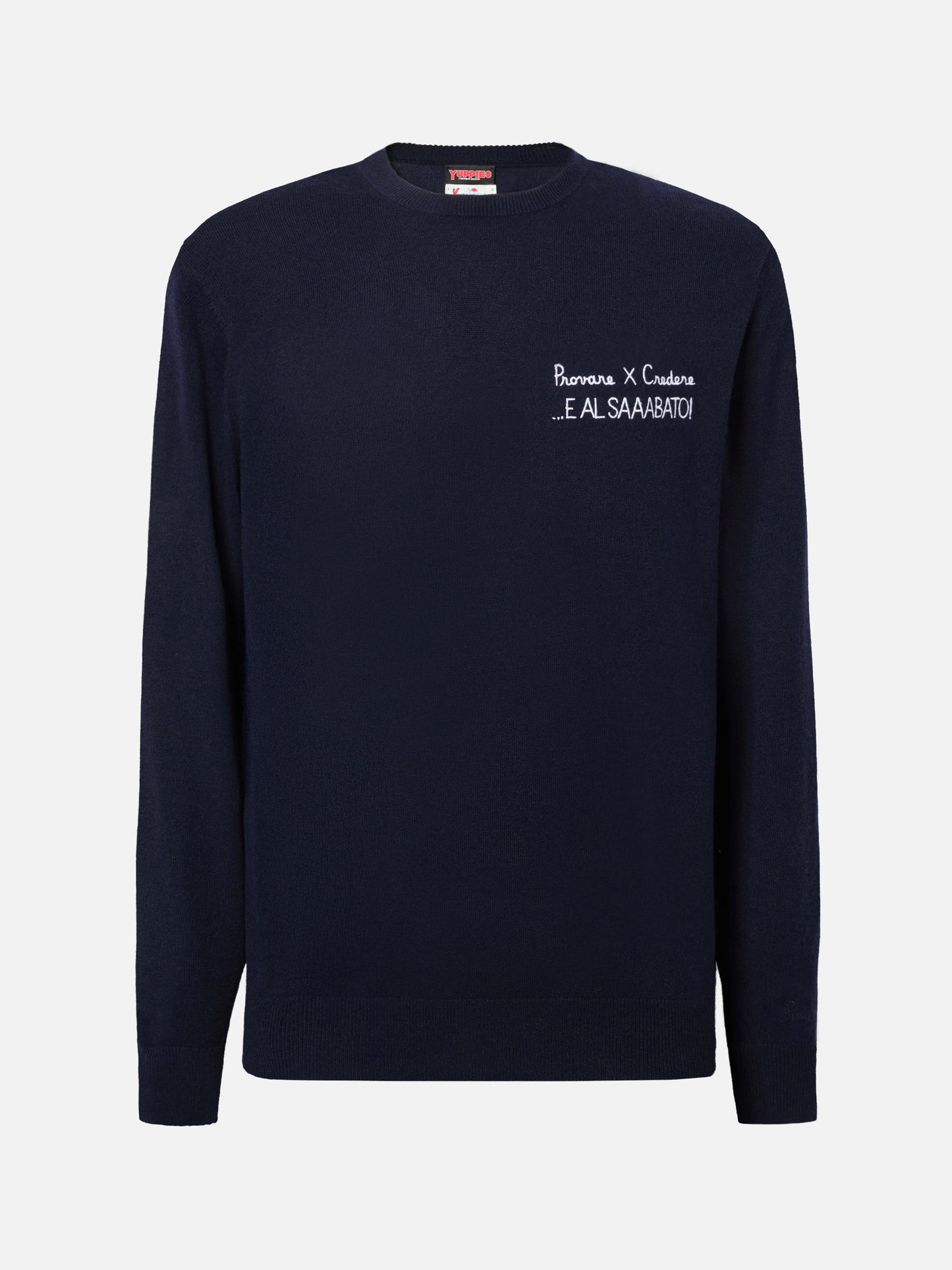 Crewneck sweater Heron Light with Provare per credere! embroidery | YUPPIES SPECIAL EDITION