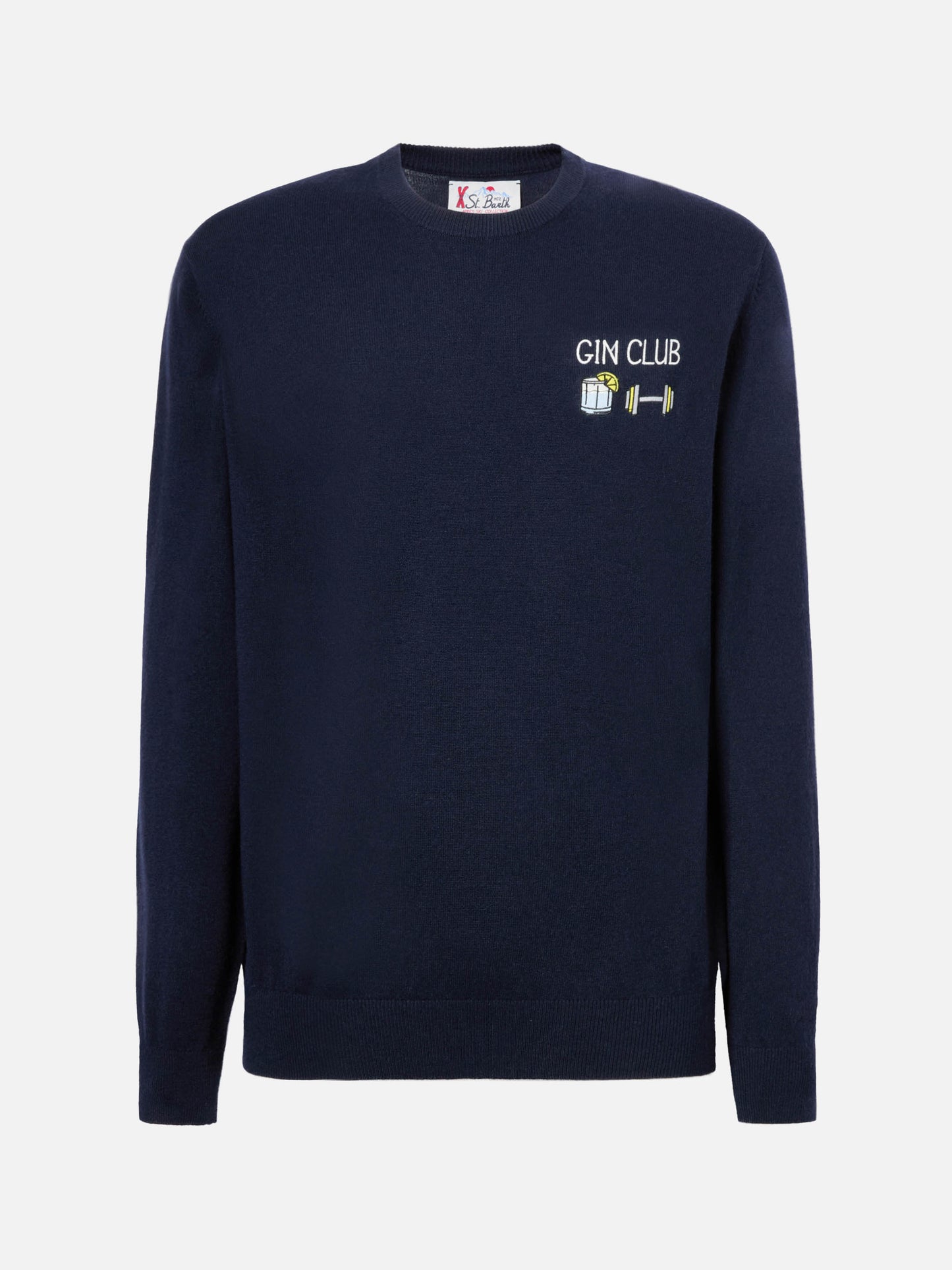 Crewneck sweater Heron Light with Gin Club embroidery