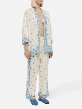 Ikaria wide-leg pants with bandanna placed print - MC2 Saint Barth