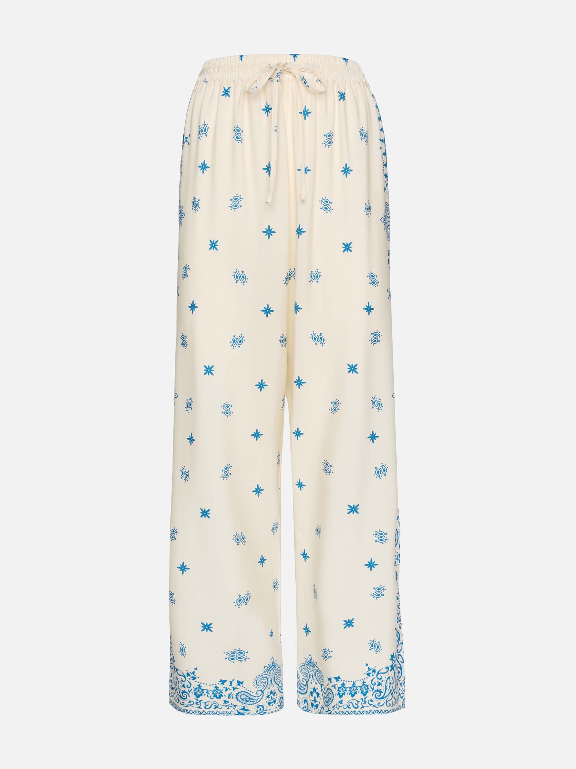 Ikaria wide-leg pants with bandanna placed print - MC2 Saint Barth