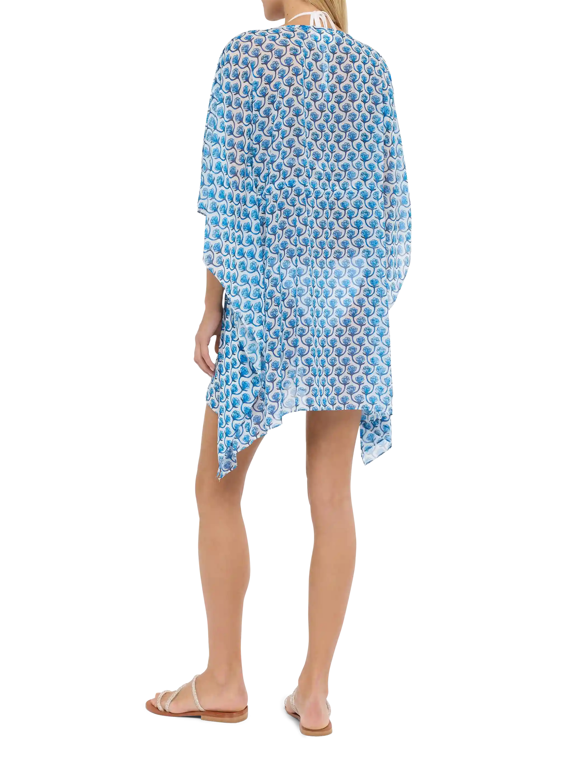 Iria cotton silk kaftan with floral print - MC2 Saint Barth