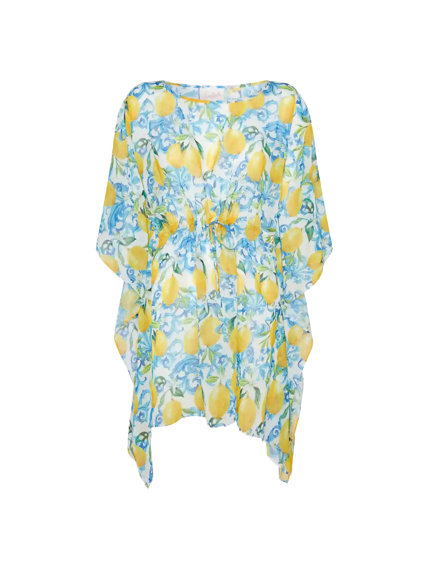 Iria cotton silk kaftan with majolica print - MC2 Saint Barth