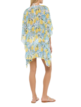 Iria cotton silk kaftan with majolica print - MC2 Saint Barth