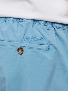 Dusty blue cotton bermuda shorts Ischia - MC2 Saint Barth
