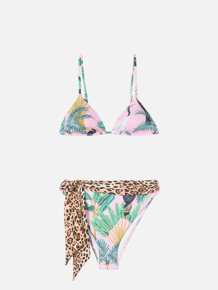 Triangle bikini Janet Sienna with tropical print