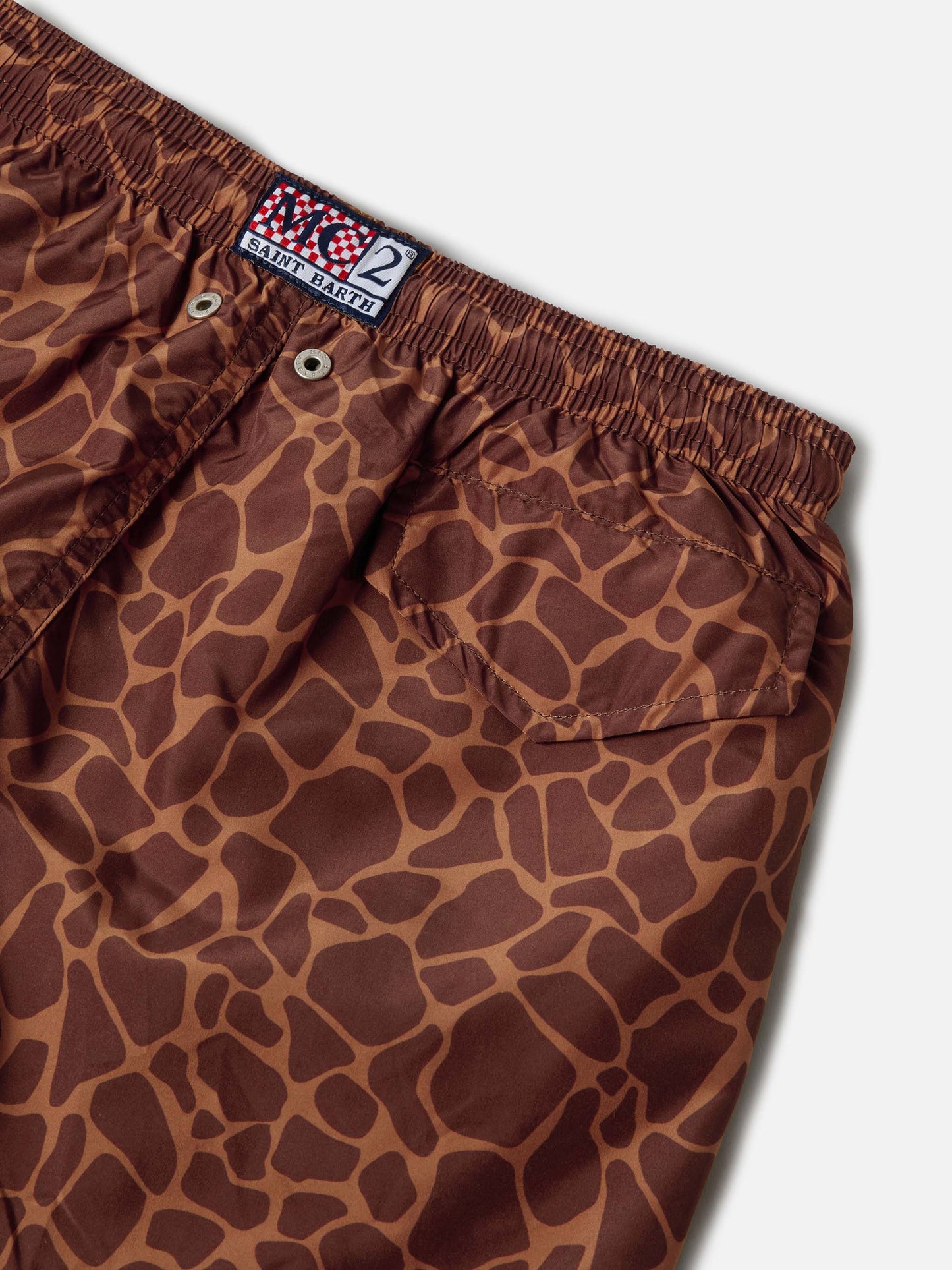 Jean Lighting swim shorts with Giraffe animal print