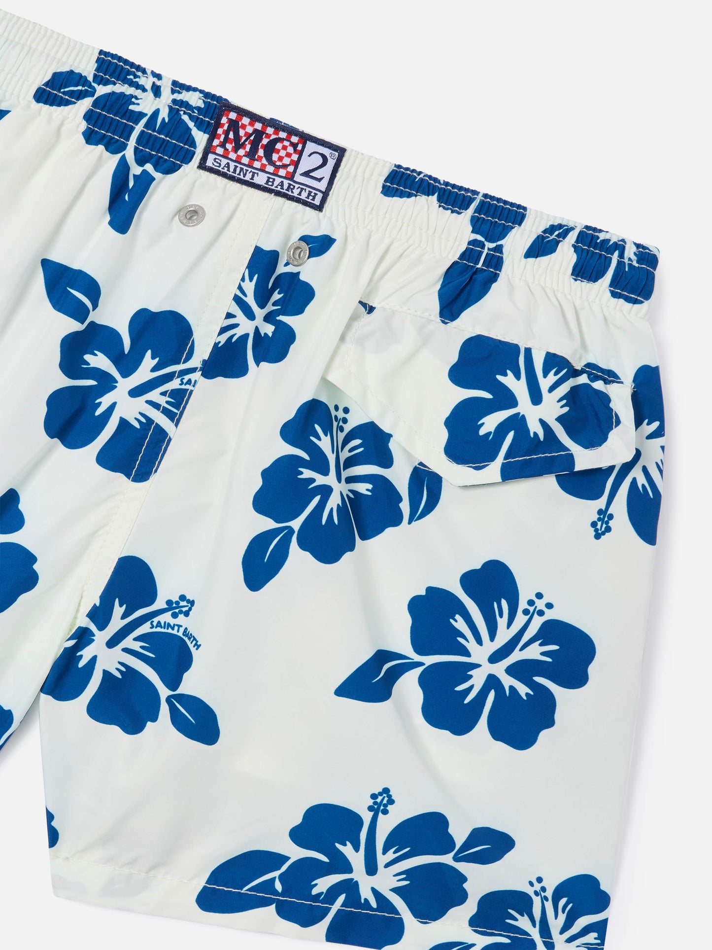 Jean Lighting swim shorts with Hibiscus floral all-over print