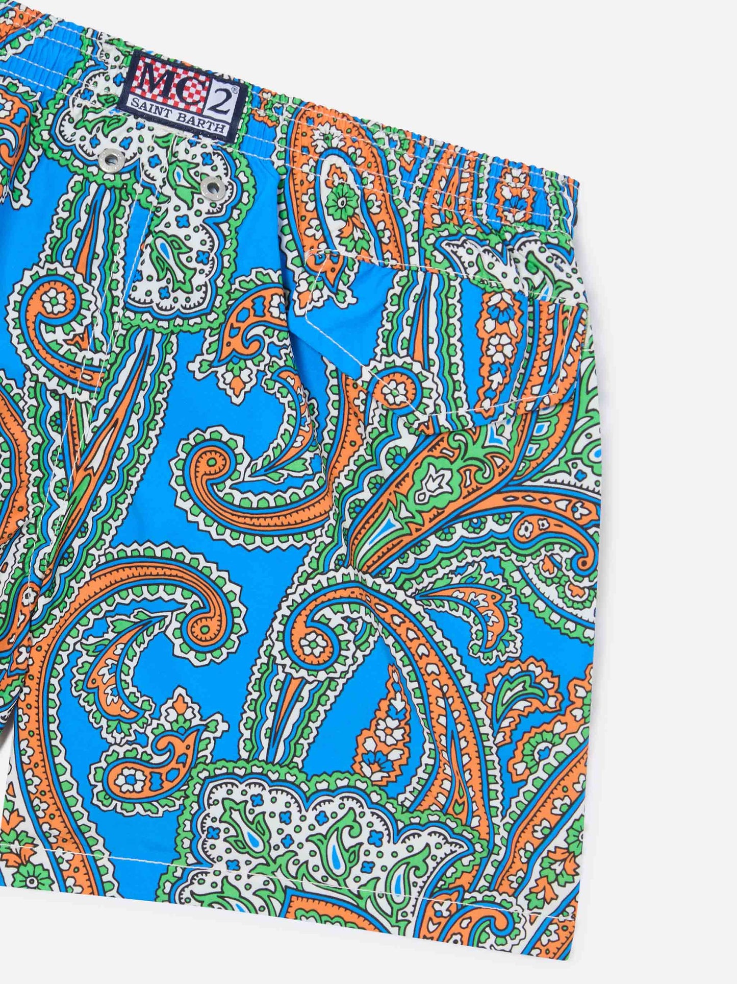 Short de bain garçon à imprimé cachemire