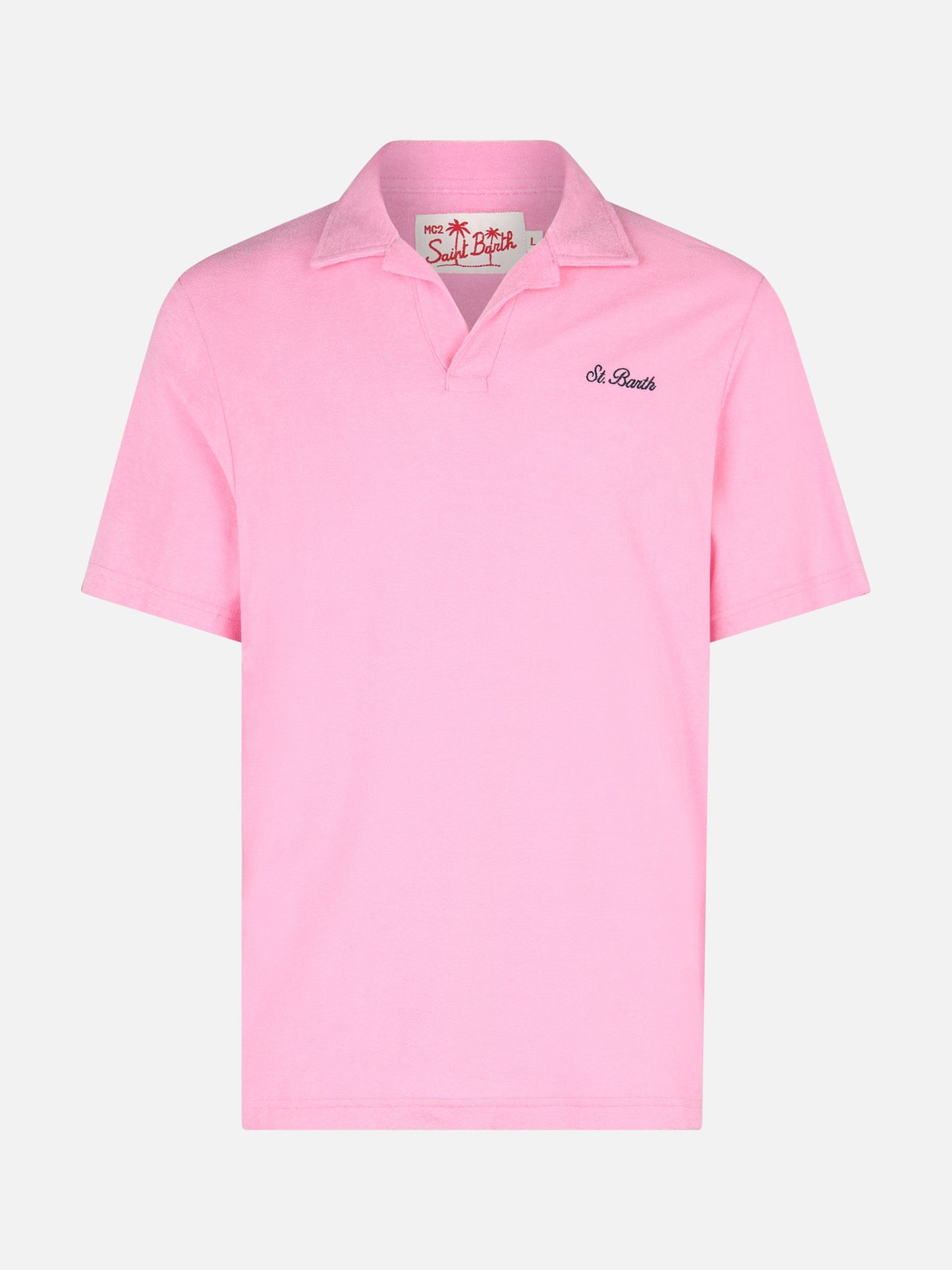 Man pink terry polo shirt Jeremy - MC2 Saint Barth