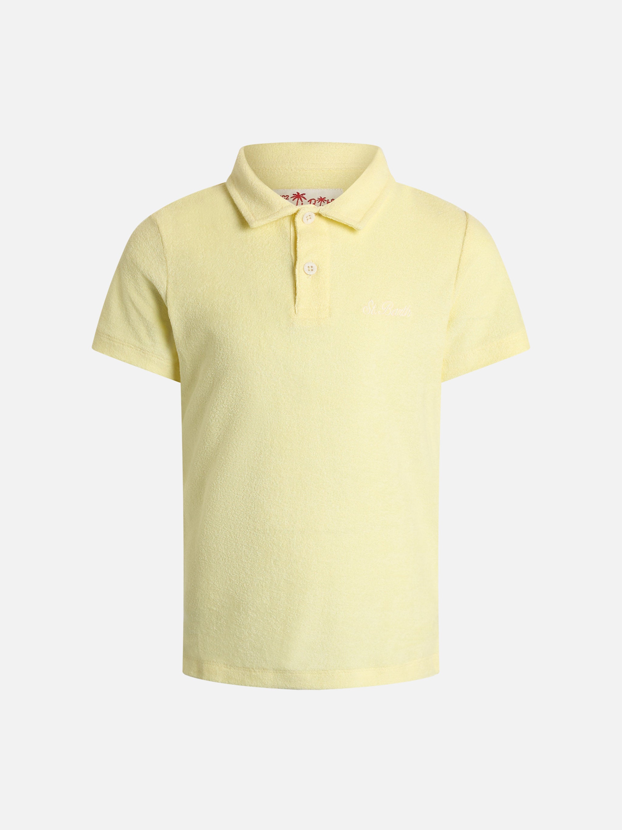 Boys Pale Yellow Savannah Monkey Polo Top by Me & Henry main image 1