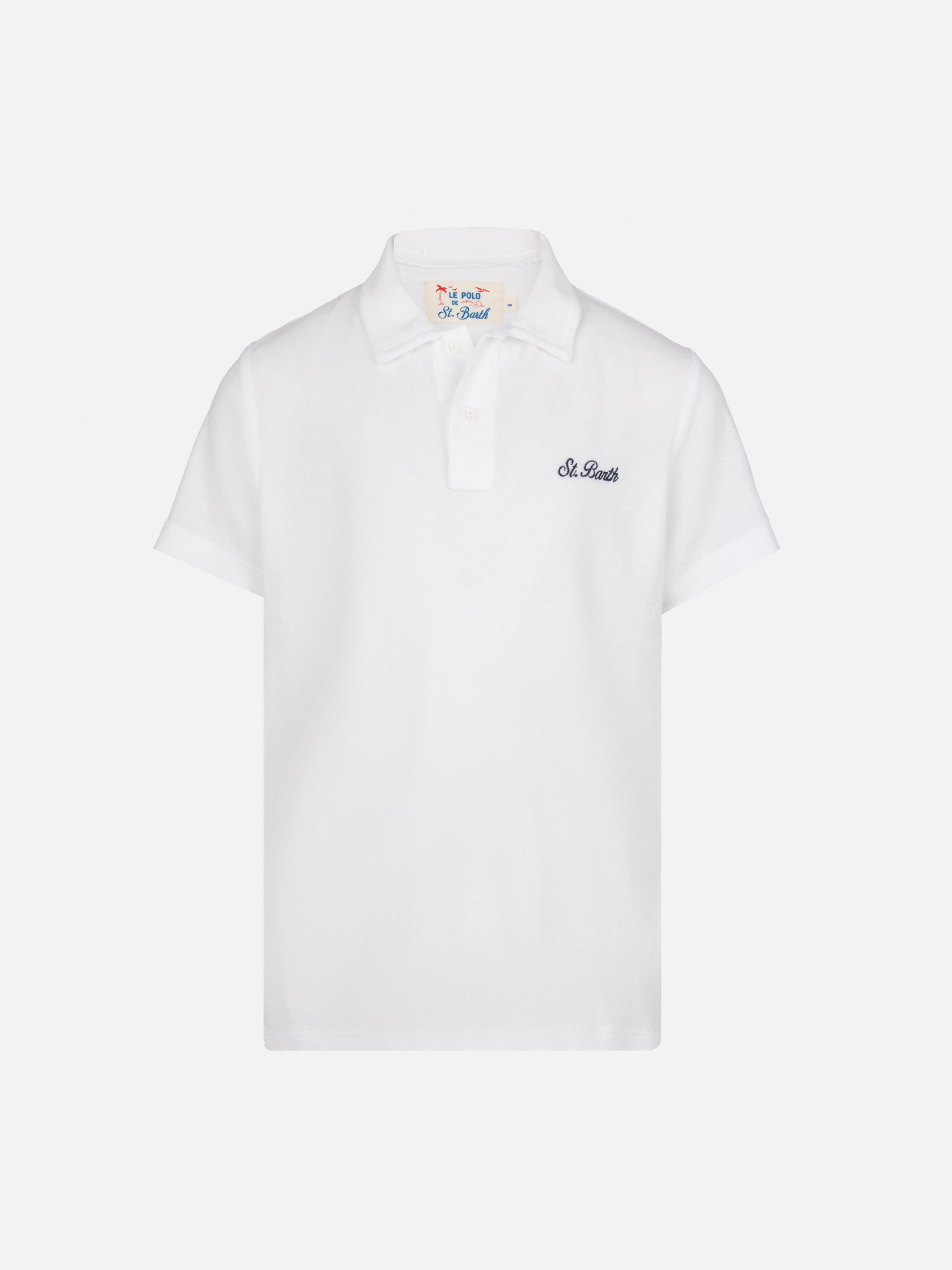 Jeremy Jr white terry polo shirt - MC2 Saint Barth