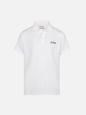 Jeremy Jr white terry polo shirt - MC2 Saint Barth
