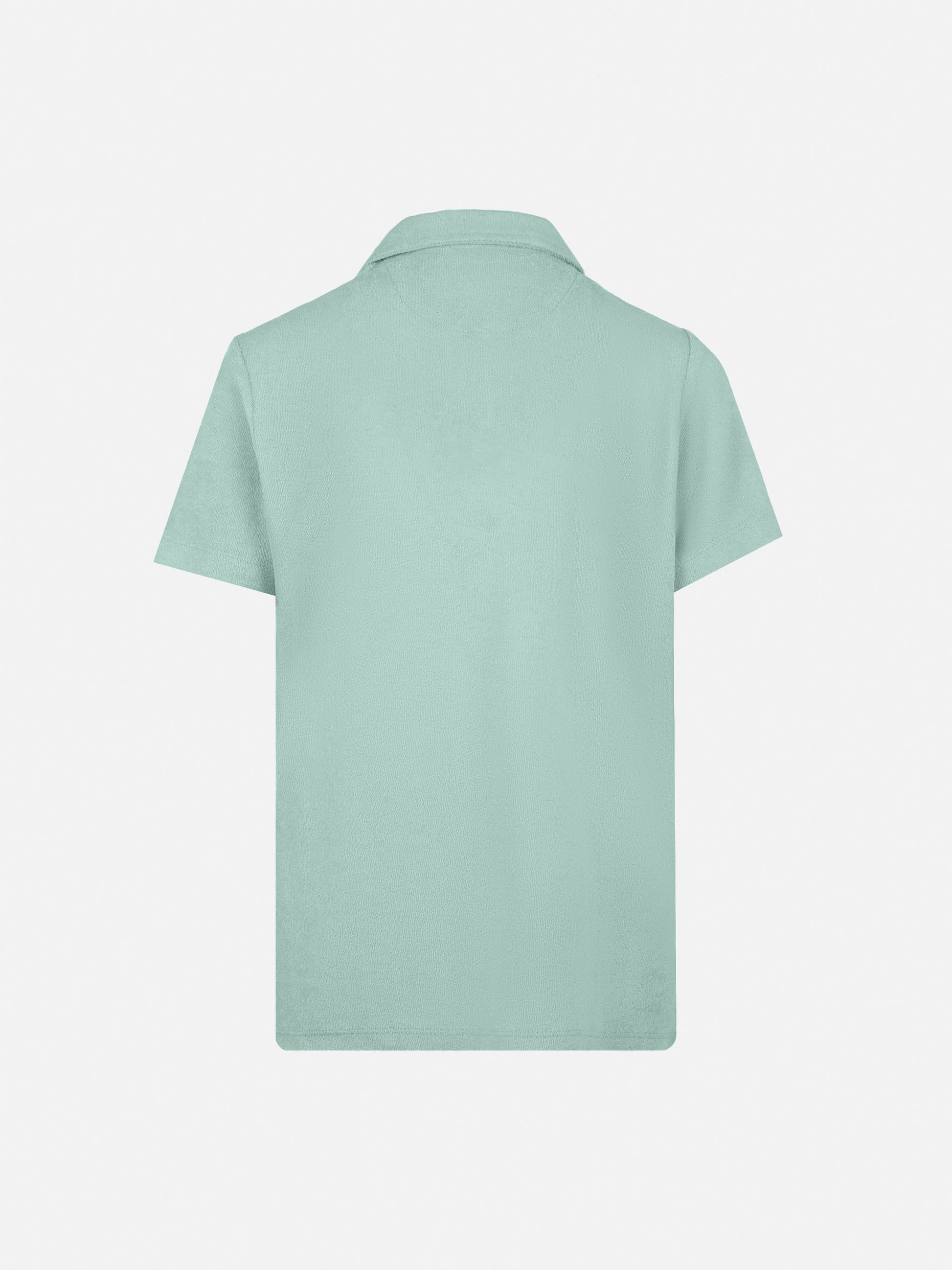 Jeremy Jr sage green terry polo shirt - MC2 Saint Barth