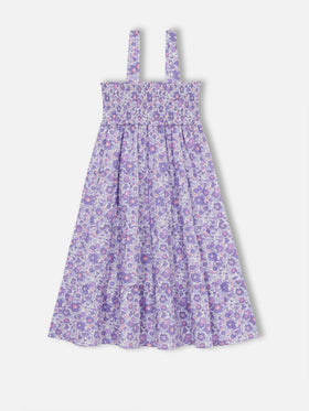 Girl cotton dress Jemine Jr with Betsy print | MADE WITH LIBERTY FABRIC - MC2 Saint Barth