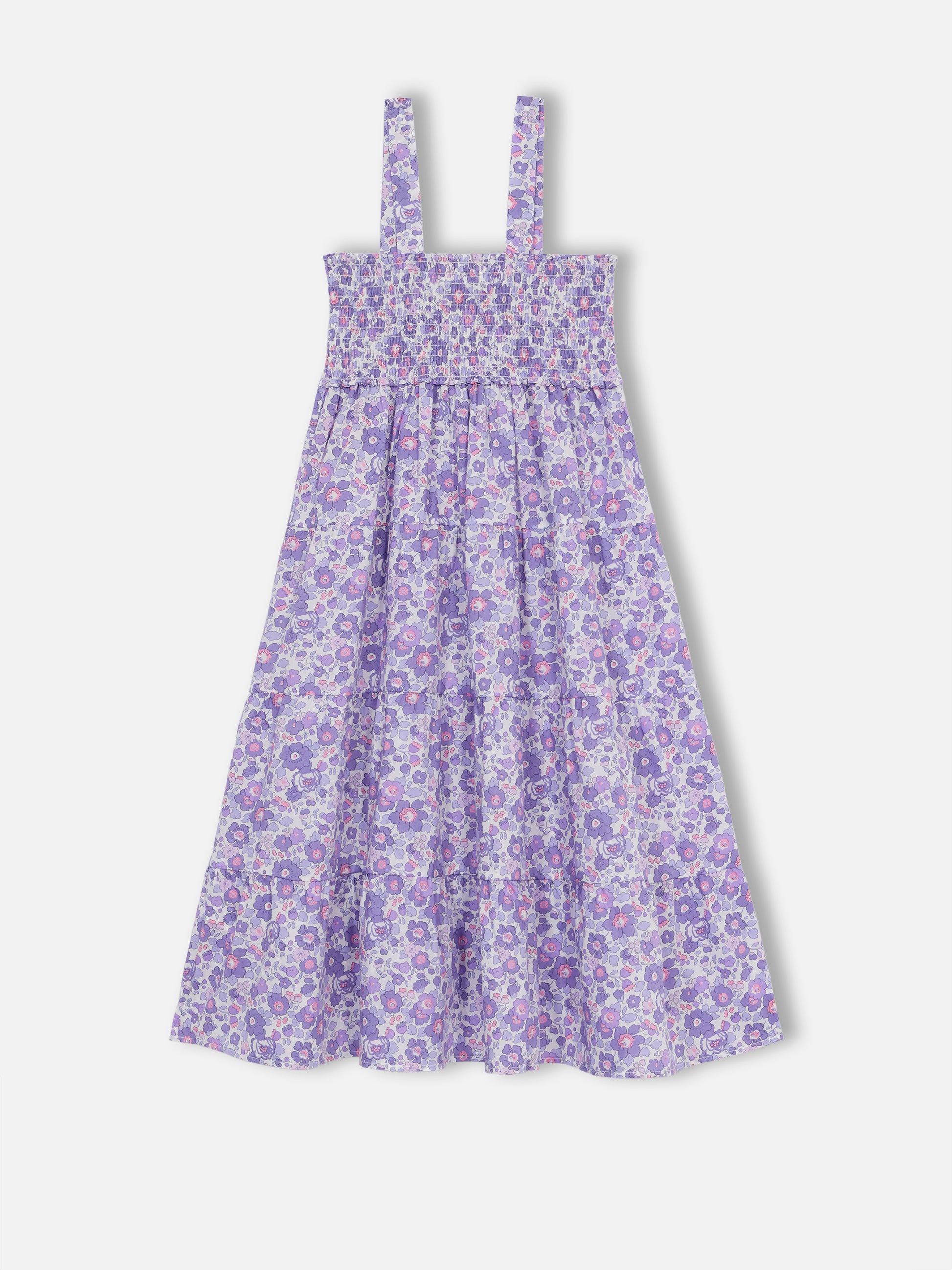 Girl cotton dress Jemine Jr with Betsy print | MADE WITH LIBERTY FABRIC - MC2 Saint Barth