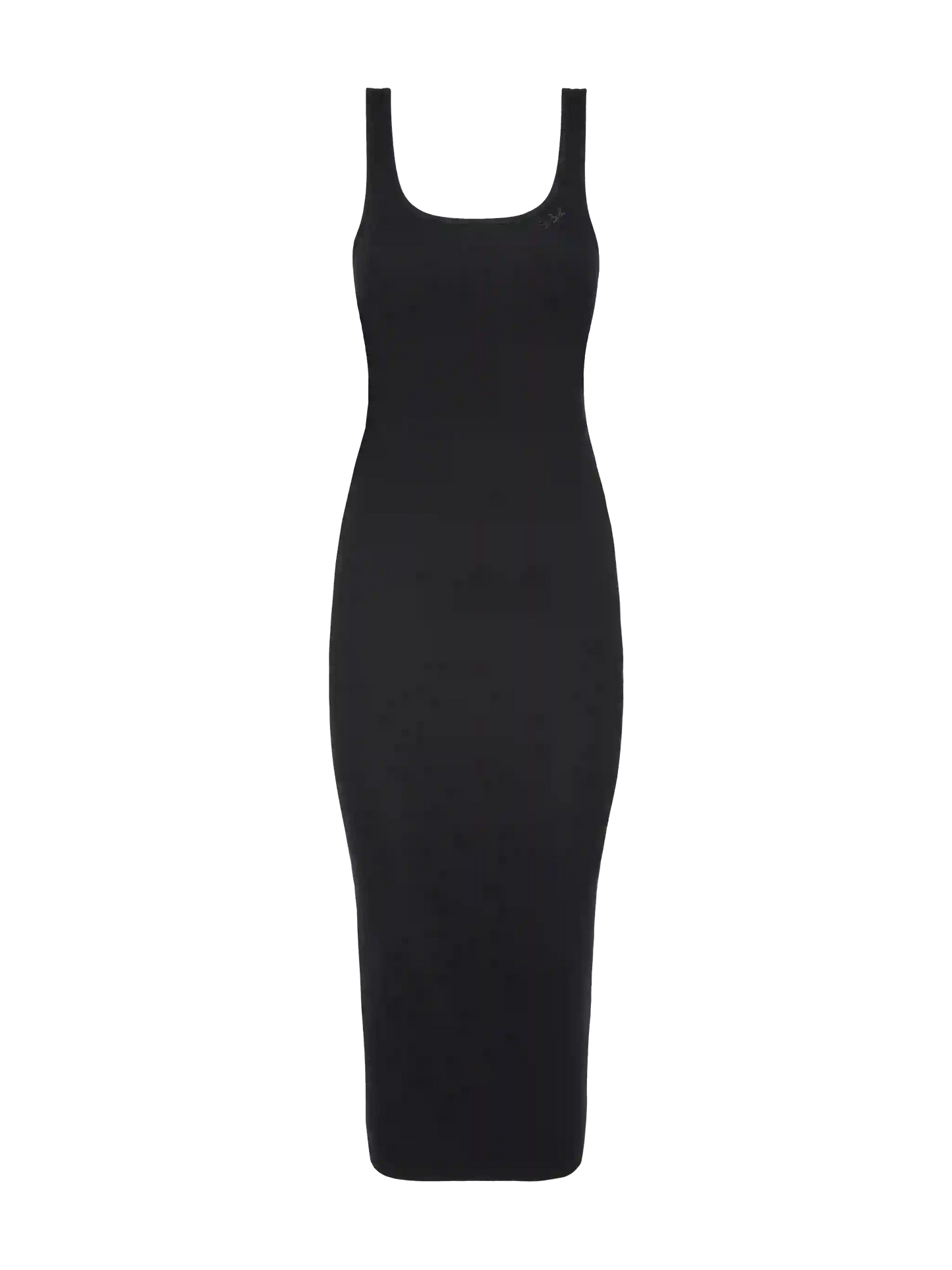 Jennifer ribbed black cotton jersey tank dress - MC2 Saint Barth