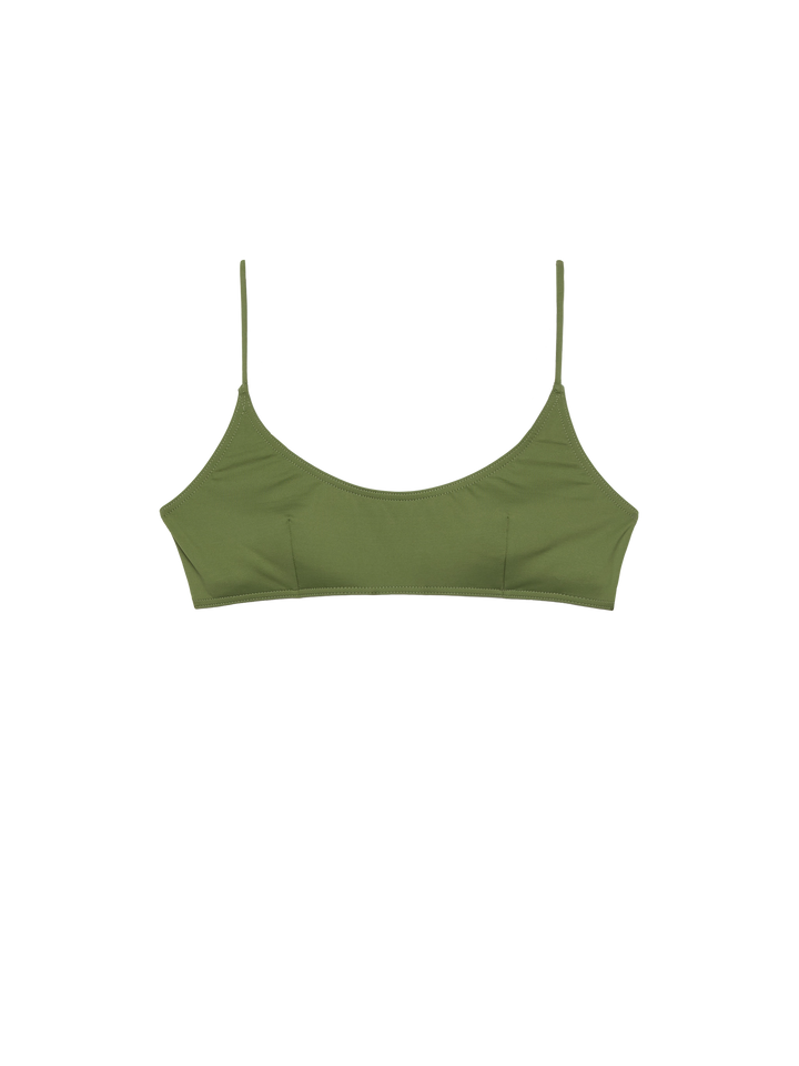 Judy militärgrünes Bralette-Strandtop Judy