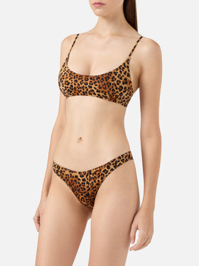 Bralette bikini Judy Naomi with cheeky swim briefs and animalier print