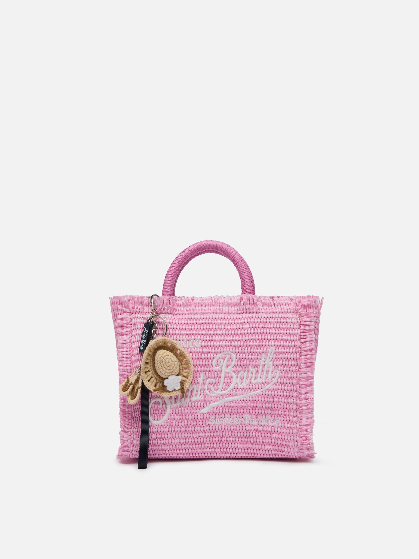 Keyring with flip flops crochet charm