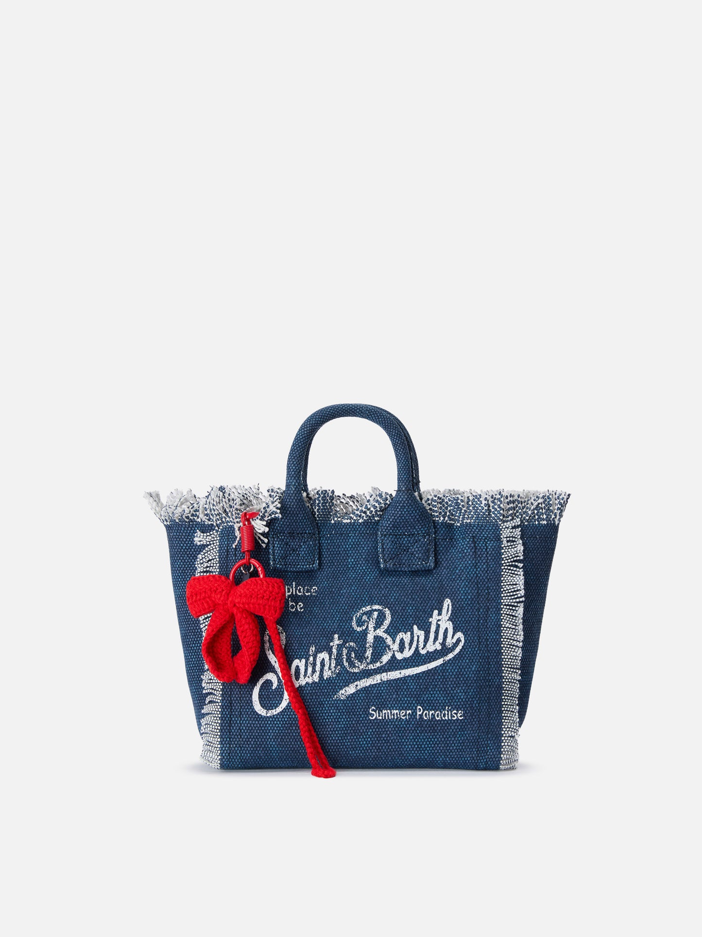 Lustiger Taschenanhänger mit gehäkelter, gepolsterter Schleife