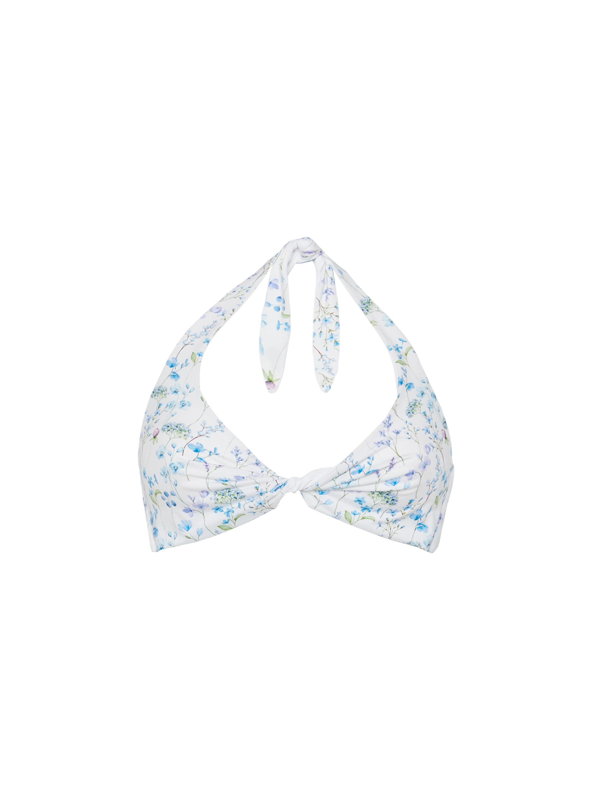 Leda triangle bralette top with flower print - MC2 Saint Barth