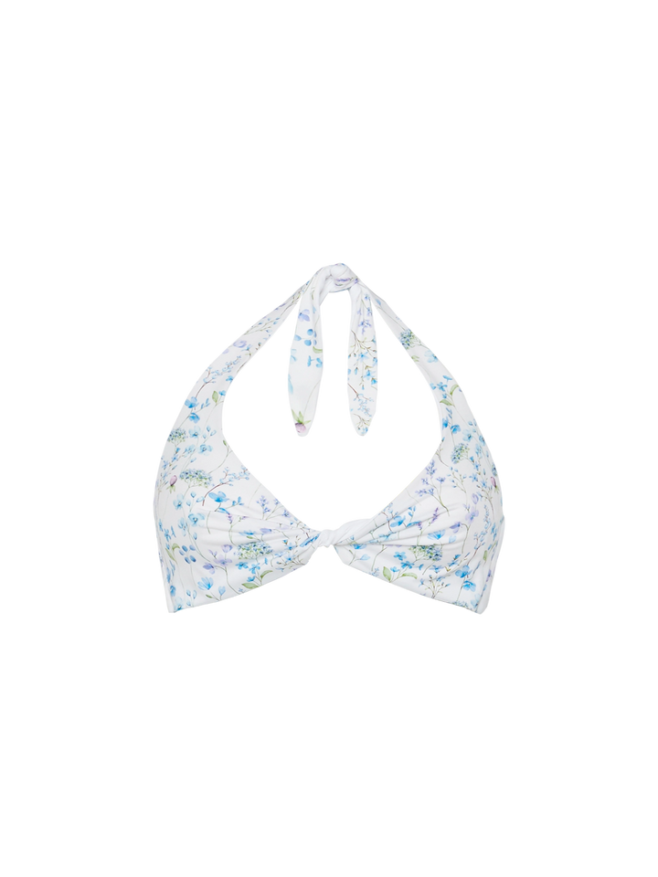 Leda Triangel-Bralette-Top mit Blumendruck