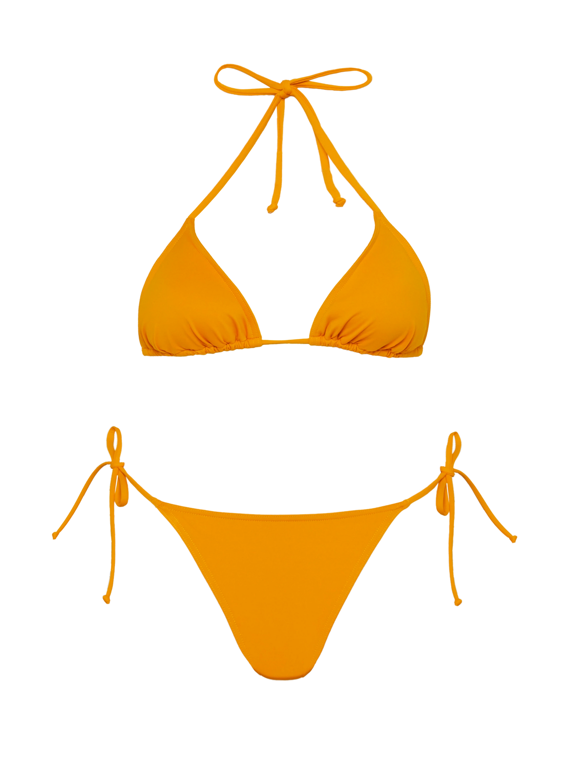 Leah Marielle ochre yellow bikini with triangle top and classic briefs - MC2 Saint Barth