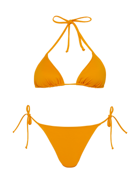 Leah Marielle ochre yellow bikini with triangle top and classic briefs - MC2 Saint Barth