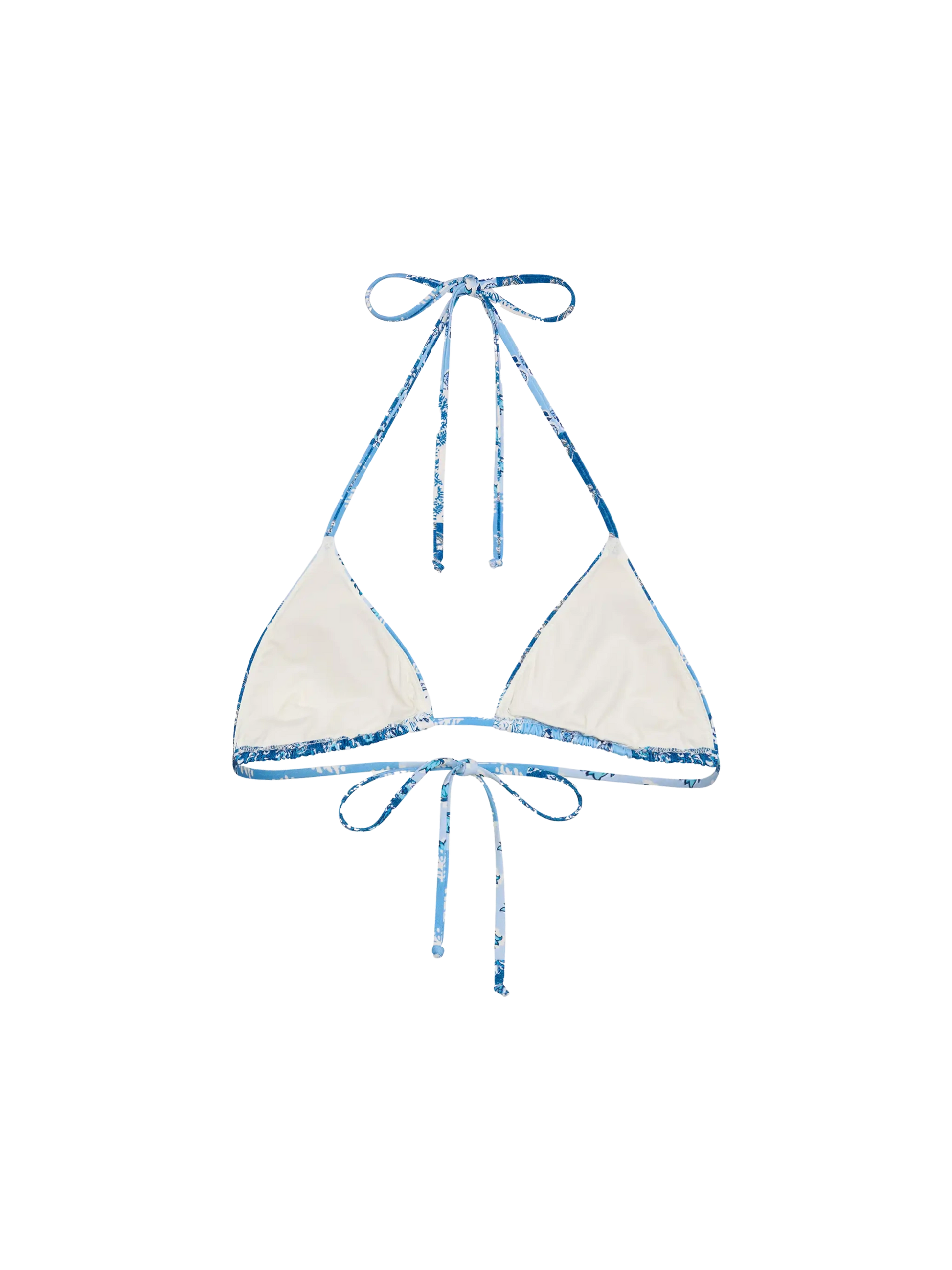 Leah triangle top with floral patch print - MC2 Saint Barth