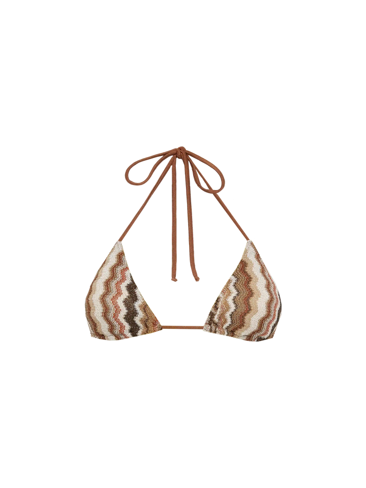 Leah raschel chevron pattern triangle top