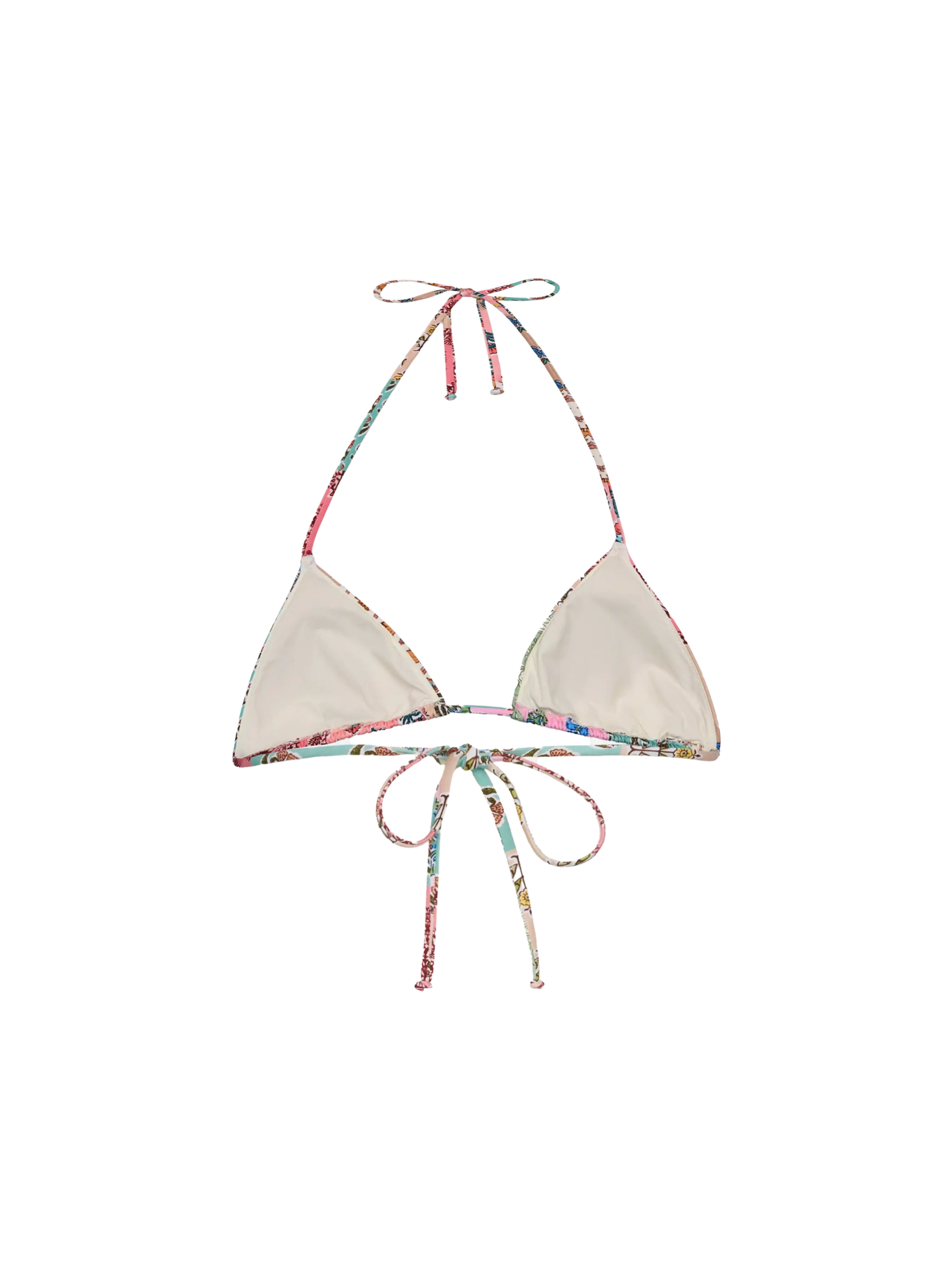 Leah triangle top swimsuit with floral patch print - MC2 Saint Barth