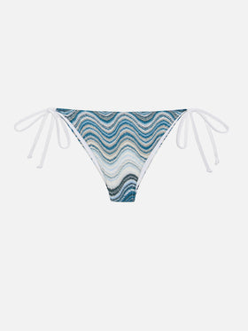 Marielle slip mare classico in tessuto raschel con motivo ondulato